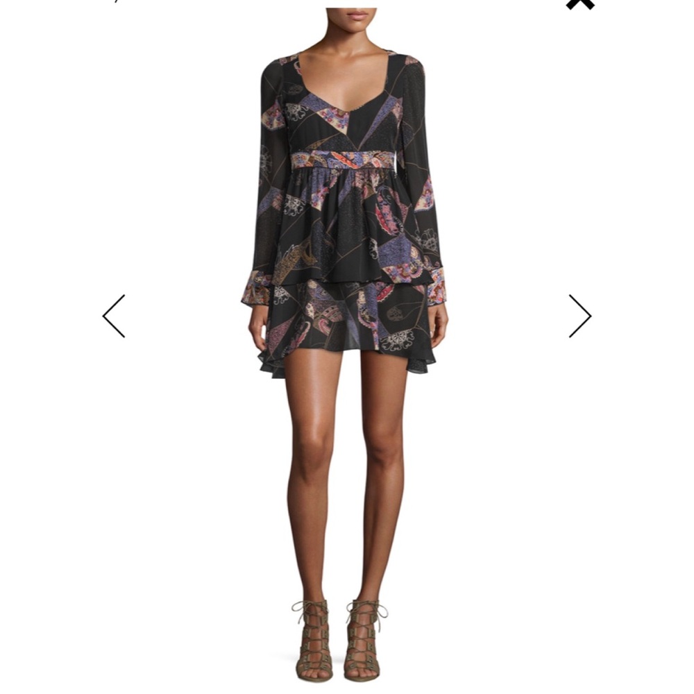 NWT Elizabeth & James Lilou silk mini dress 0